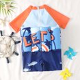 thumbnail image 4 of ZCFZJW Toddler Floatation Swimsuit with Adjustable Buoyancy Float Suit Rashguard Cute Cartoon Pattern One-Piece Training Aid Swimwear for Baby Kids Girls Boys Orange#03 2-3 Years, 4 of 6