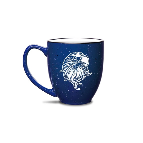 Eagles Head Deep Etched 15 oz Cobalt Bistro Mug