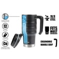 thumbnail image 3 of HAUSHOF Taza de viaje de 24 oz, vaso de acero inoxidable con aislamiento al vacío de doble pared con asa y tapa abatible a prueba de derrames y boca ancha, sin BPA, 3 of 5