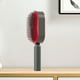 thumbnail image 5 of Cepillo de pelo con cojín, autolimpiante, masajeador del cuero cabelludo, peine de dientes redondeados, peine para cabello largo para mujeres, color rojo, 5 of 15