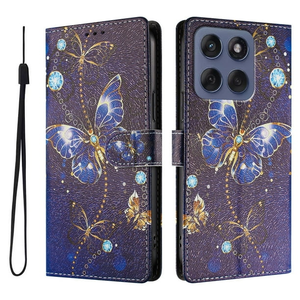 FOXDOCK Funda Tipo Cartera para Motorola Moto G86 con Soporte y Correa – Diseño de Patrones Lindos