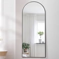 thumbnail image 2 of NeuType Arch Floor Mirror Modern Full Length Mirror Arched-Top Full Body Mirror with Stand Wall-Mounted Mirror Hanging Leaning Against Wall (71" x 28", Black), 2 of 7