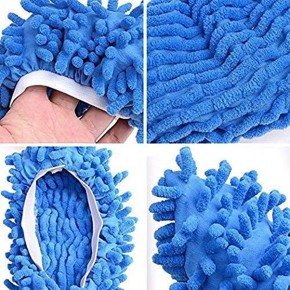 D-GROEE 2Pairs Mop Slippers for Floor Cleaning, Washable Reusable Shoes  Cover, Dust Mops Mop Socks for Women Men Kids Foot Dust Hair Cleaners  Sweeping House Office Bathroom Kitchen 