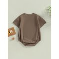 thumbnail image 4 of Bagilaanoe Newborn Baby Girl Rompers Letters Print Short Sleeve Bodysuits 3M 6M 12M 18M Infant Casual One Piece Short Jumpsuit, 4 of 8