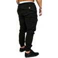 thumbnail image 3 of Dewadbow Mens Pants Twill Jogger Hip Hop Elastic Sport Slim Fit Stretch Trousers, 3 of 3