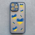 thumbnail image 1 of Ukraine Map Flag Love Heart Pattern Phone Case For iphone 15 14 11 12 13 Pro Max Mini X XS XR 7 8 Plus SE2 Blue Shockproof Cover blue Ukraine 4 for iphone 15Pro, 1 of 6