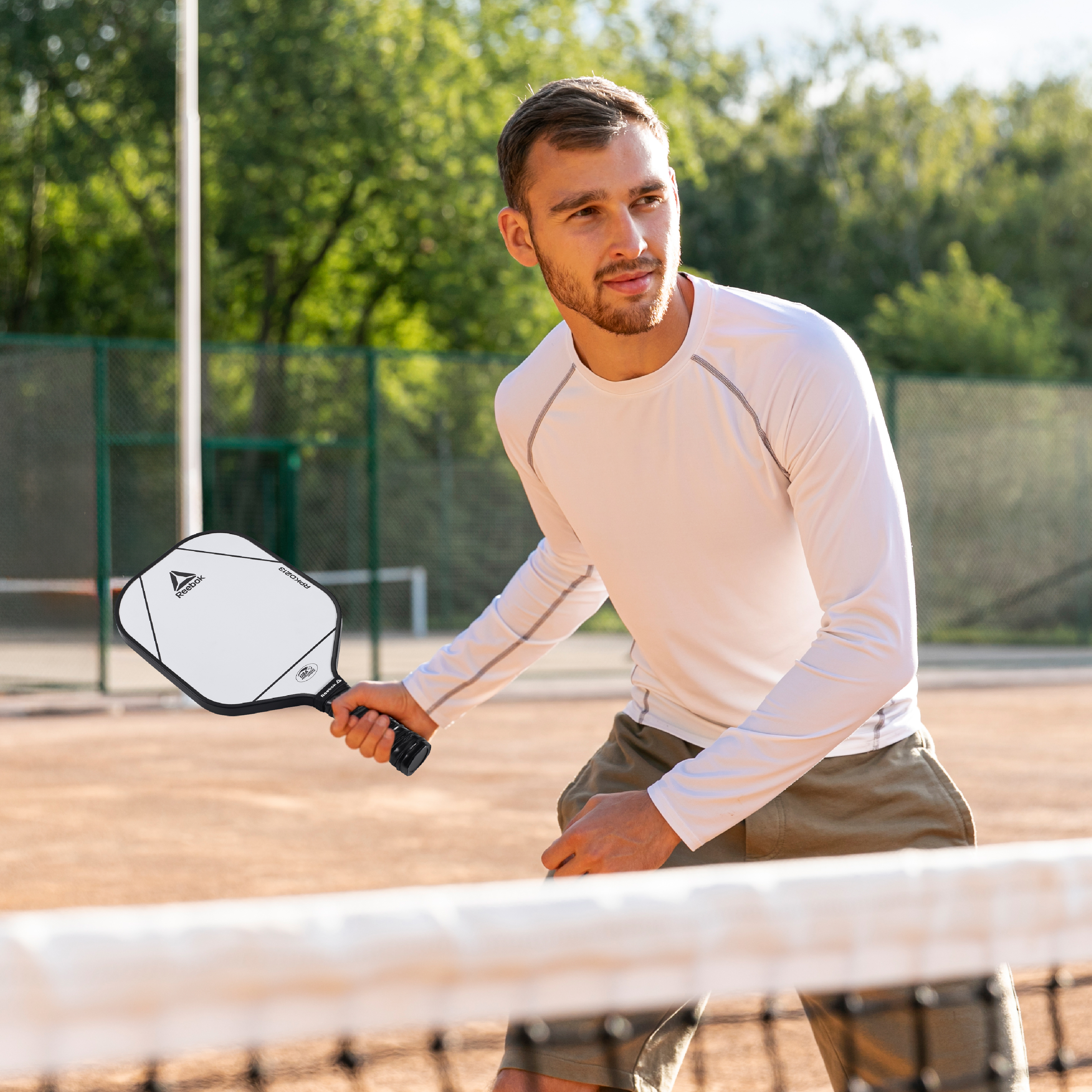 Reebok Lightweight Fiberglass Pickleball Paddle, White photo 2