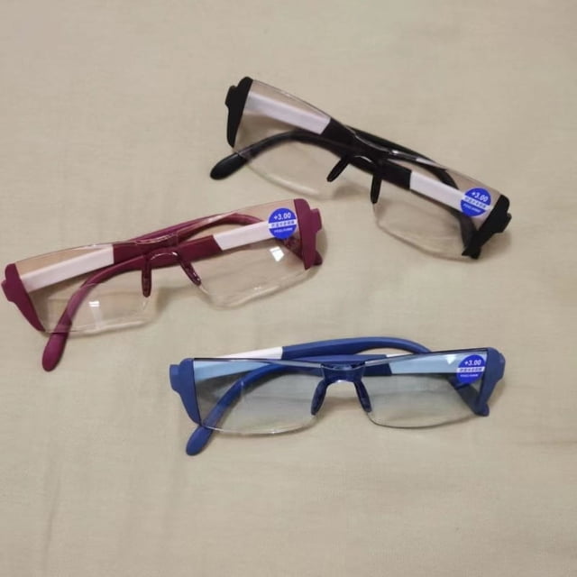 Gafas de lectura anti-luz azul de doble uso, gafas de lectura de doble luz de alta gama para hombres de mediana edad y mayores, HD ultra claras para mujeres