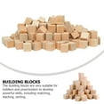 thumbnail image 3 of Shisuyan 50Pack Square Wood Blocks for Counting Cubes Natural Solid Wood Parent Child Interaction, 3 of 8