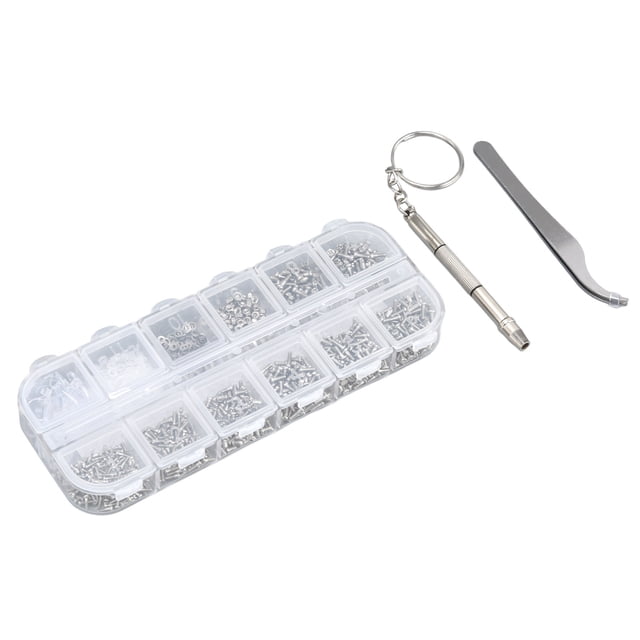 Glasses Screws, Repair Screws Kit Stainless Steel Strong Convenient Multi Function With Storage Box Screwdriver For Cellphone