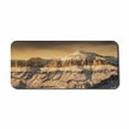thumbnail image 1 of Mountain Computer Mouse Pad, Surreal Saturated Photo of the Italian Twin Mountain Peaks with Silent Overcast Sky, Rectangle Non-Slip Rubber Mousepad X-Large, 35" x 15", Sepia, by Ambesonne, 1 of 2