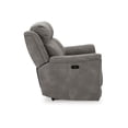 thumbnail image 5 of Bowery Hill Contemporary 2-Seat Faux Leather Reclining Sofa in Gray, 5 of 7