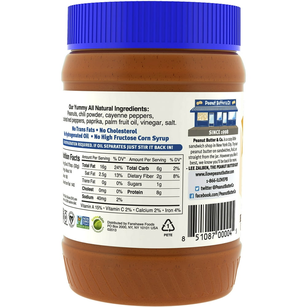 Peanut Butter & Co. The Heat Is On Peanut Butter, 16 oz (Pack of 6