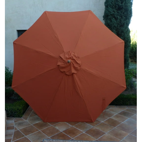 Covered Living 11ft Patio Umbrella Replacement Cover Canopy, 8 Ribs, Terracotta Color (CANOPY ONLY)
