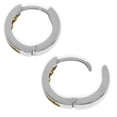 thumbnail image 4 of Galaxy Gold 14K White Gold Natural Citrine Huggie Earrings - November Birthstone - Joy - Fine Jewelry for Women, 4 of 4