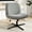 Gray, variant on Criss Cross Chair, Cross Legged Office Chair, Wide Comfty Desk Chair, No Wheels Armless Computer Task Chair, Swivel Fabric Vanity Home Chair, Height Adjustable