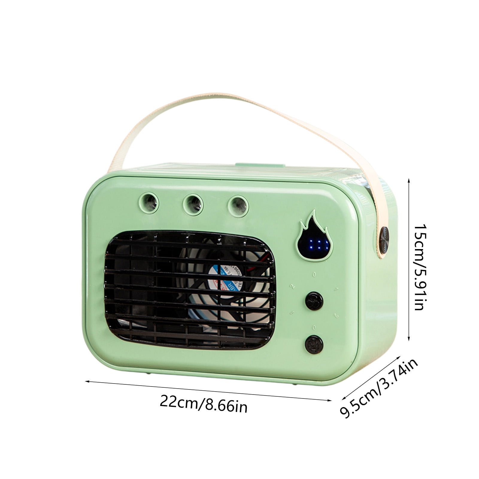 Portable Air Cooler,Mini Desktop Air Conditioner,Compact Space Saving Fan,Adjustable Wind Speed Chilling Device,Personal Cooling System,Water Ice Tank Air Cooler,Energy Efficient Small AC