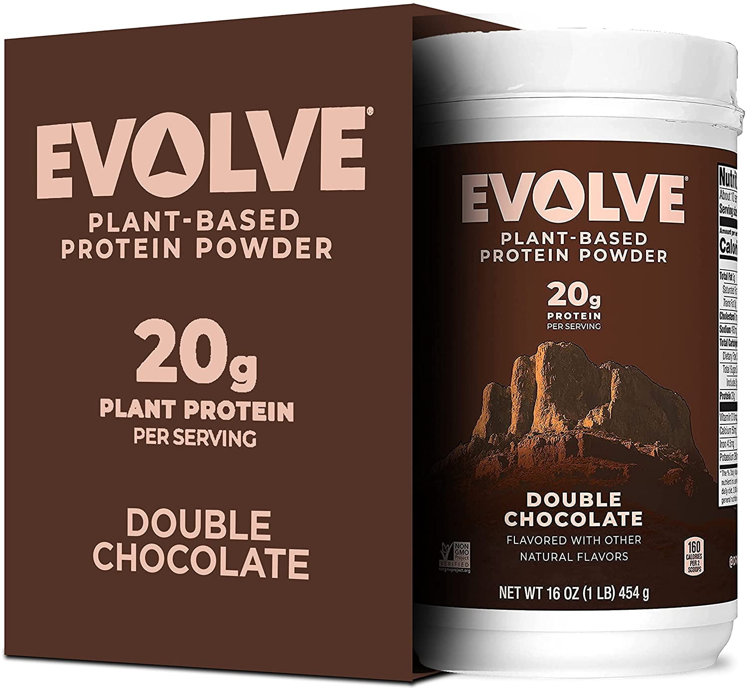 Evolve Plant Based Protein Powder, Classic Chocolate, 20g Protein, 1 Pound