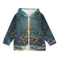 thumbnail image 6 of AUNVITO Christmas Print Hooded Zip-Up Hoodie with Pockets Long Sleeve Sportswear for Boys & Girls 4-12Y Casual Winter Outerwear, 6 of 6