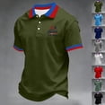 thumbnail image 6 of Men's USA 250th Anniversary Polo Shirt We The People Patriotic Flag Short Sleeve Golf Tee, 6 of 6