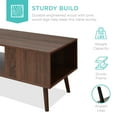 thumbnail image 6 of Best Choice Products Wooden Mid-Century Modern Coffee Accent Table Furniture w/ Open Storage Shelf - Walnut, 6 of 8