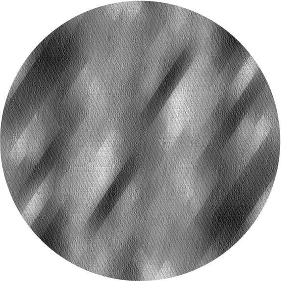 Ahgly Company Indoor Round Patterned Gunmetal Gray Area Rugs, 6' Round