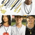 thumbnail image 6 of KeyStyle Baseball Number Necklace for Men Number Pendant Necklace Stainless Steel Sports Athlete Baseball Necklaces Mens Jewelry Valentines Gift for Husband, 6 of 10