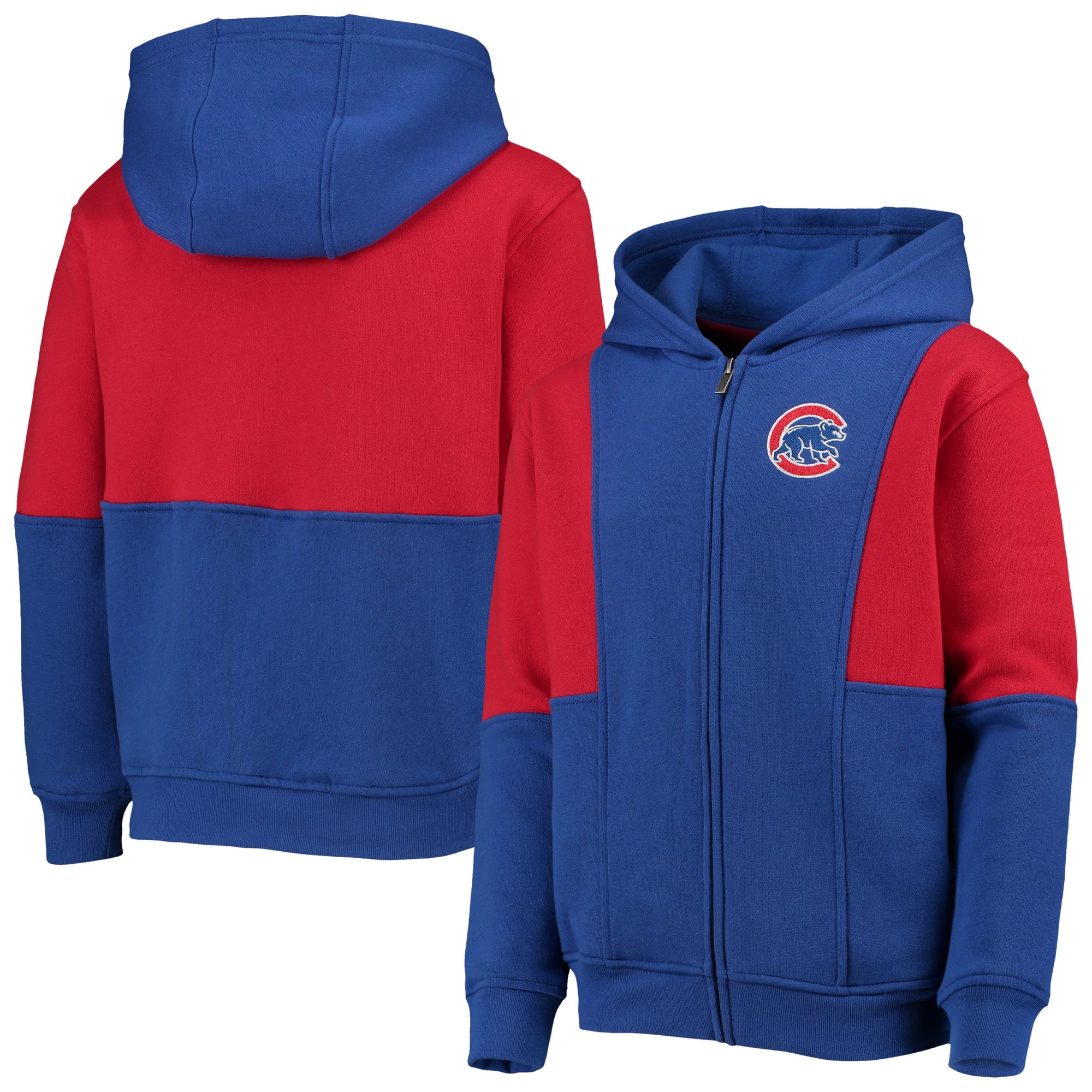 Chicago Cubs Youth All That Full-Zip Hoodie - Royal/Red - Walmart.com ...