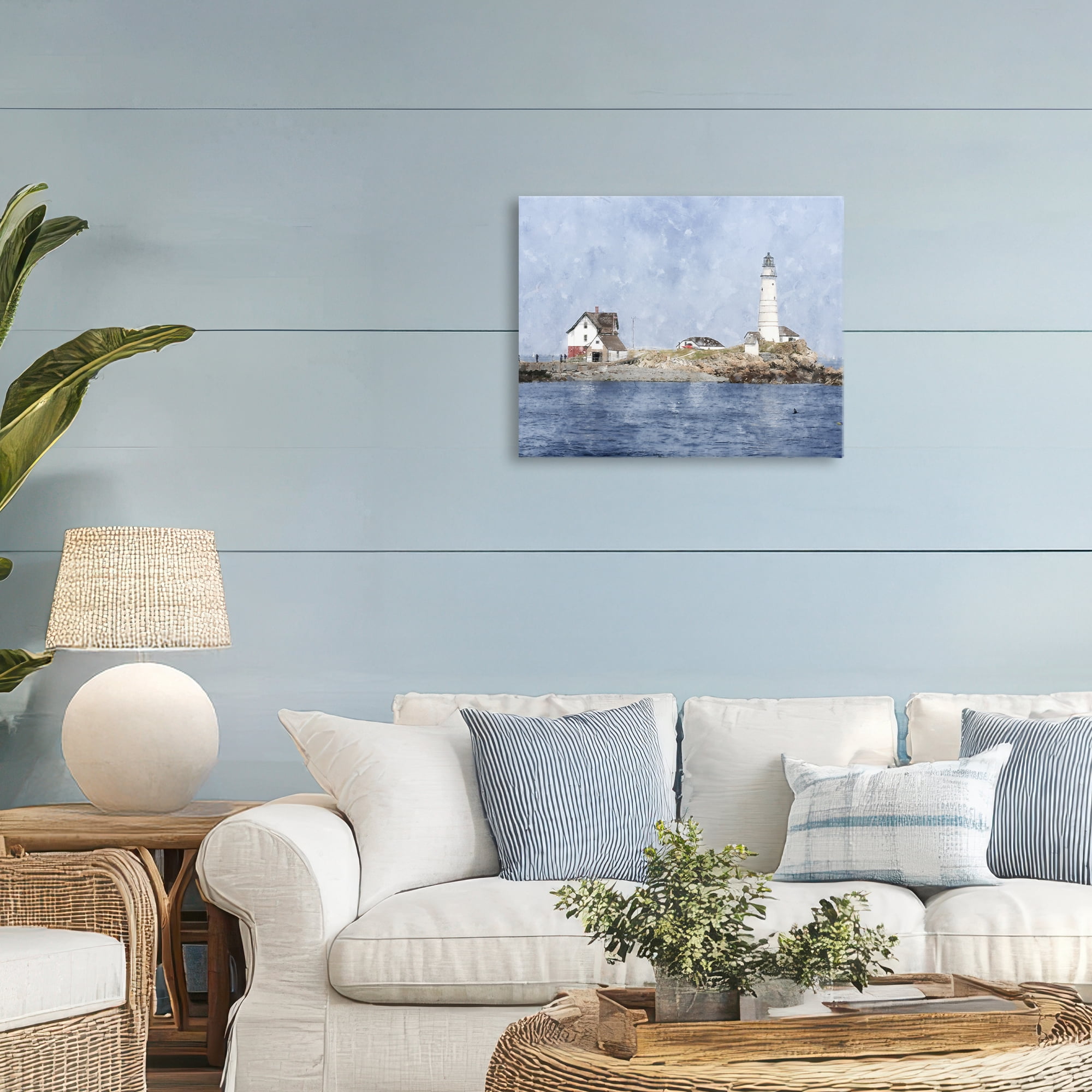Stupell Industries Picturesque Lighthouse Island Canvas Wall Art, design by Kim Curinga