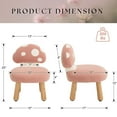 thumbnail image 2 of Dayalane Mushroom Kids Desk Chair Comfy, Upholstered Chairs with Wooden Legs for Ages 1-4, Playroom Furniture with Back, Bedroom, Kindergarten, Pink, 2 of 8