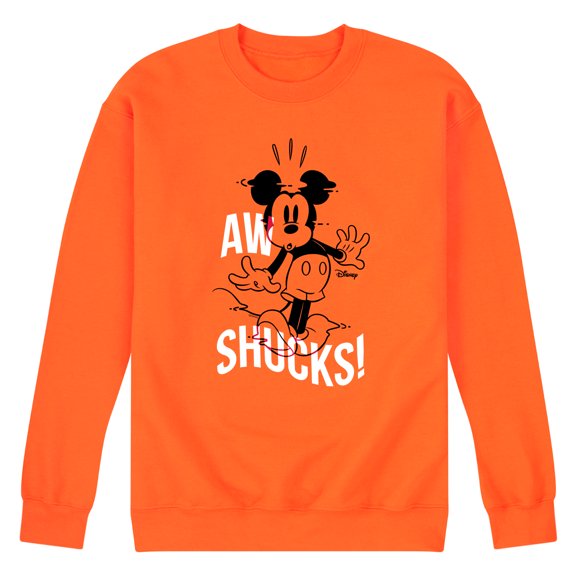 Disney - Mickey & Friends - Aw Shucks - Mickey Solo - Men's Crew Neck Fleece Pullover