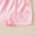 thumbnail image 6 of Kids Girls Satin Pajamas Set Stripes Girls Button Down Pajamas Set Girls' Fashion Pajamas Set Girls Pajamas Size 9-10 Years Cute&nbsp;Boy Girl&nbsp;Clothing, 6 of 9