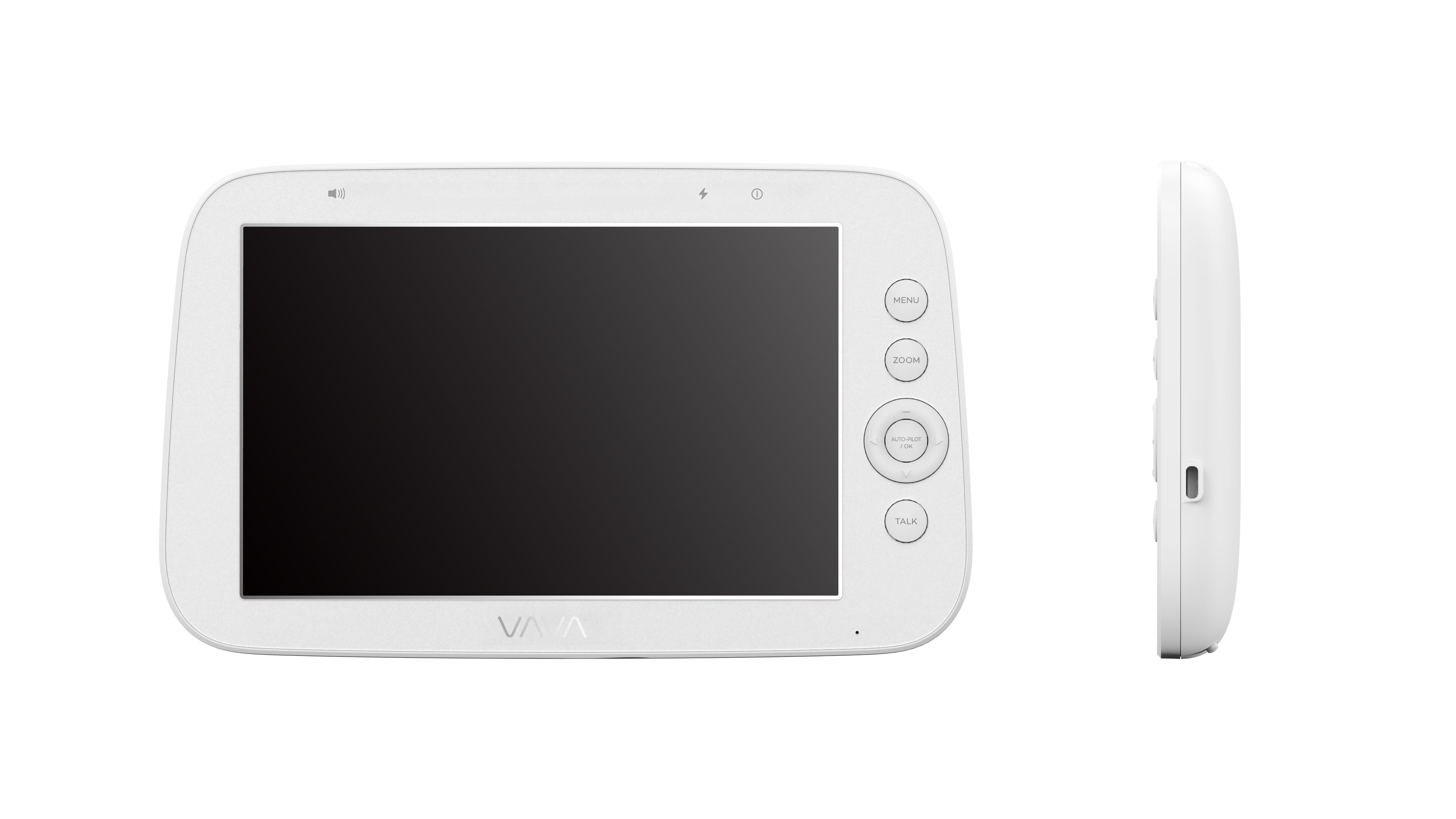 VAVA 8" 1080P HD Video Baby Monitor Split View, Night Vision, Zoom/Pan/Tilt, & 2-Way Audio, White