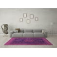 thumbnail image 3 of Ahgly Company Indoor Round Abstract Purple Modern Area Rugs, 4' Round, 3 of 4