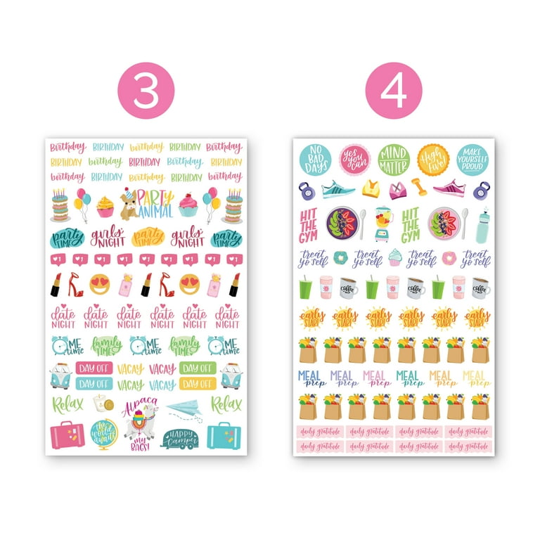 bloom daily planners Productivity Stickers, Variety Sticker Pack, 475  Stickers