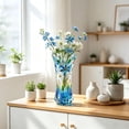 thumbnail image 6 of SUYOLL Gradient Embossed Glass Vase Scalloped Rim Thick Clear Glass Vase Floral Vase For Home Centerpiece Wedding Living Room Dining Table Party Decor Housewarming Gift, 6 of 7
