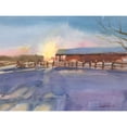 thumbnail image 3 of Calcasola, Stephen 18x15 Black Modern Framed Museum Art Print Titled - Long Barn at Sunset, 3 of 5