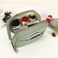 thumbnail image 4 of Unique Bargains Cosmetic Bag Large Capacity Makeup Bag Portable Storage Bag Women Cosmetic Pouch for Lipsticks Green, 4 of 7