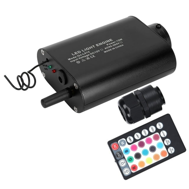 Moteur de Lumière à Fibre Optique avec Télécommande 12W RGBW Plafonnier pour Bluetooth APP