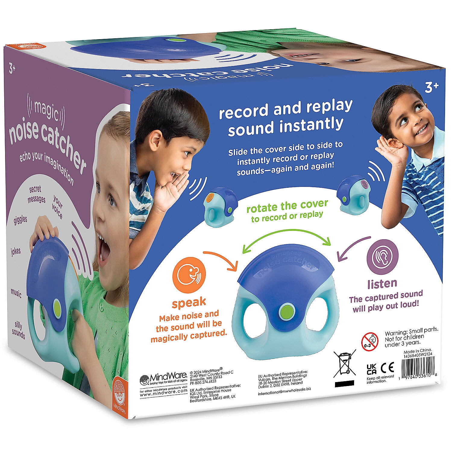 MindWare Magic Noise Catcher - Toy Voice Recorder, Best Birthday Gift For 3 year olds &Up To Record Messages For Friends & Family