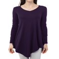 thumbnail image 4 of CHOK Tunique Longue à Manches Longues Col en V pour Femmes Robe T-Shirt, 4 of 4