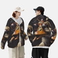 thumbnail image 4 of KLL Sweat à Capuche Moderne Drôle Imprimé Canard pour Hommes Femmes UPF 50+ Protection Solaire Extérieur Manches Longues Pêche Randonnée Performance Chemise-Moyen, 4 of 7
