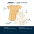thumbnail image 6 of Gerber Toddler Girl Dresses, 2-Pack, Sizes 2T-5T, 6 of 8