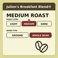 thumbnail image 5 of Verena Street Julien's Breakfast Blend Whole Bean Coffee, Medium Roast, 32 Ounces – Smooth & Balanced Arabica Coffee for a Bright Start, 5 of 14