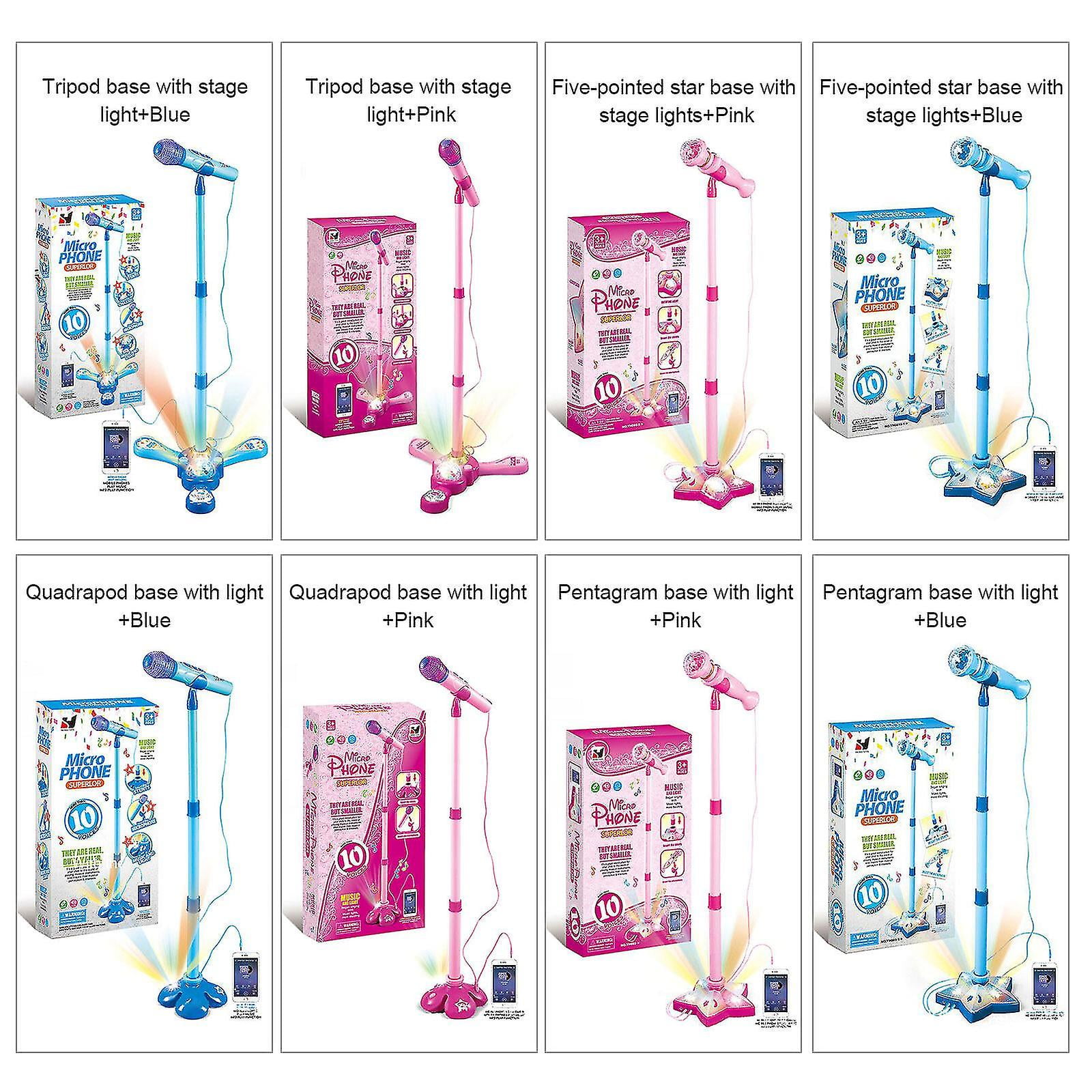 Micrófono Infantil Con Soporte De Pie – Modo MP3, Efectos De Sonido Y Base Resistente – Regalo Ideal Para Niñas De 3 A 10 Años
