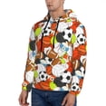 thumbnail image 3 of Salouo Colorful Balls Pattern Men's Fall Hoodie Sweatshirt,Sport Hoodie with Pockets for Men Pullover Casual Hooded Sweatshirt-Small, 3 of 7