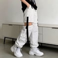 thumbnail image 5 of QTSHPN Cargo Pants for Women Detachable Long Convertible Jogger Pants with Pockets Lightweight Casual Streetwear Trousers Summer Fashion Women's Pants White XXXL, 5 of 6