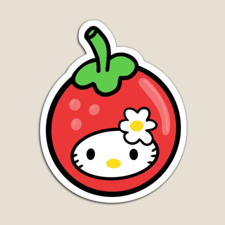 DOPASTICKER Strawberry Hat Kitty Cat Decorative Laptop Phone Stickers Waterproof Decals Water Bottles Hot Trending Stickers
