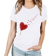 thumbnail image 2 of Fankiway T-Shirt à Manches Courtes Imprimé Col Rond Mode pour Femmes Ensemble de Vêtements Décontractés pour Femmes 2 Pcs, 2 of 4