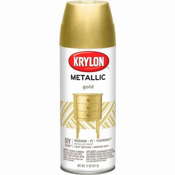 Krylon Products Group B37382 Metallic Paint, Gold Metallic - Case of 6